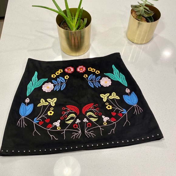 Gianna Bini Black Suede Mini Skirt - Bree Skirt 🖤NWT - Picture 9 of 13